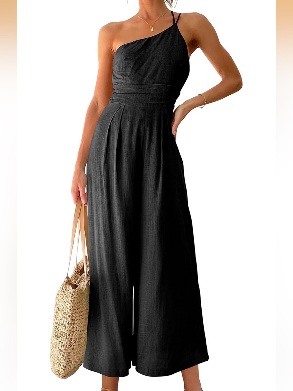 NWOT Strappy  Wide-Leg Jumpsuit in Black
